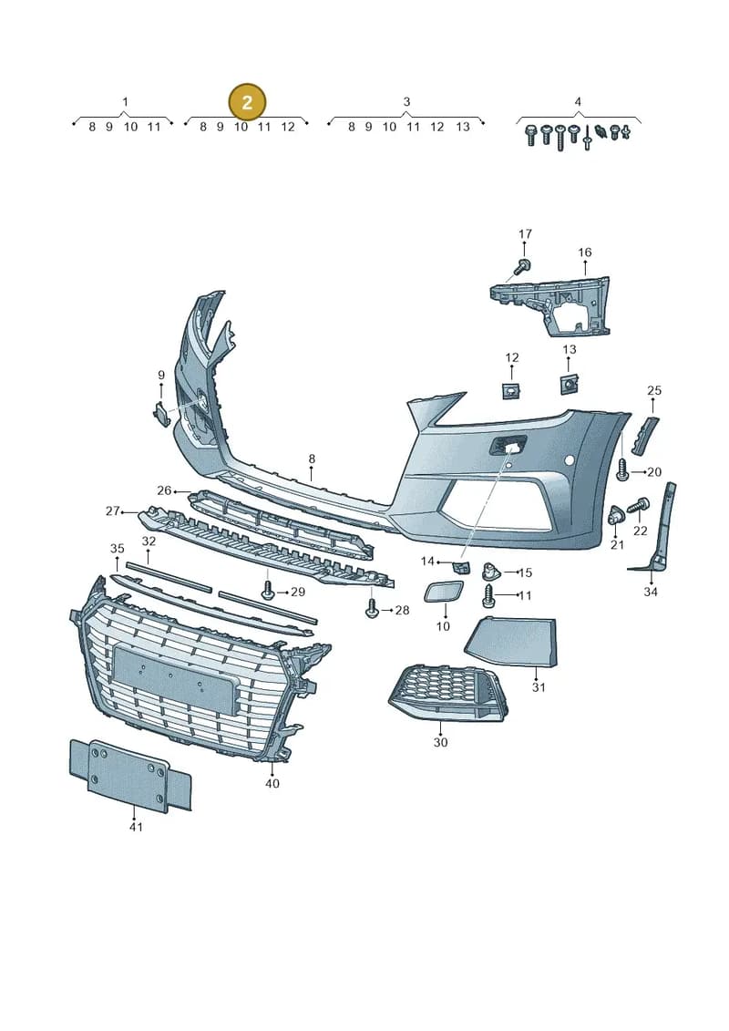 8S0807065DGRU — Audi TTS (2014-2023) diagram 850807200, position 2
