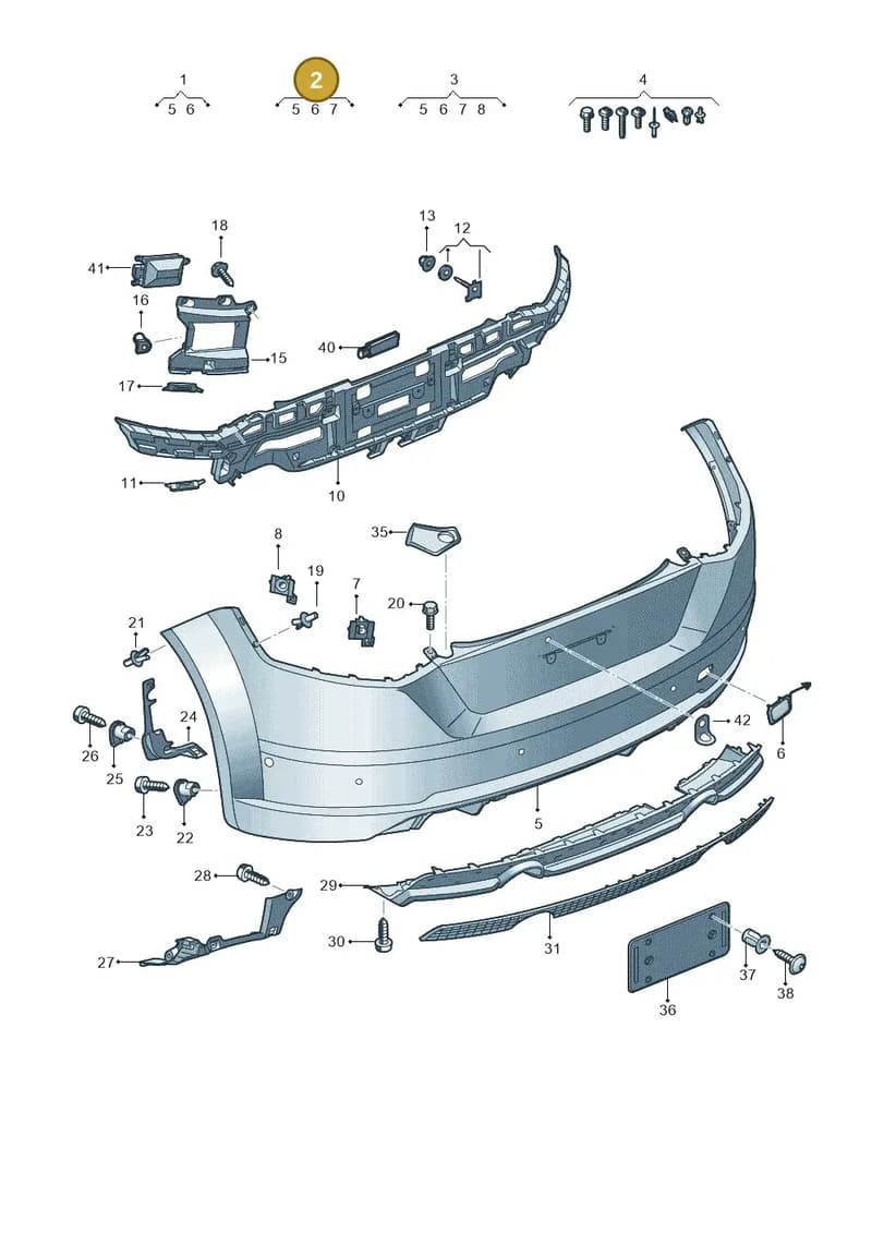 8S0807067DGRU — Audi TTS (2014-2023) diagram 850807065, position 2