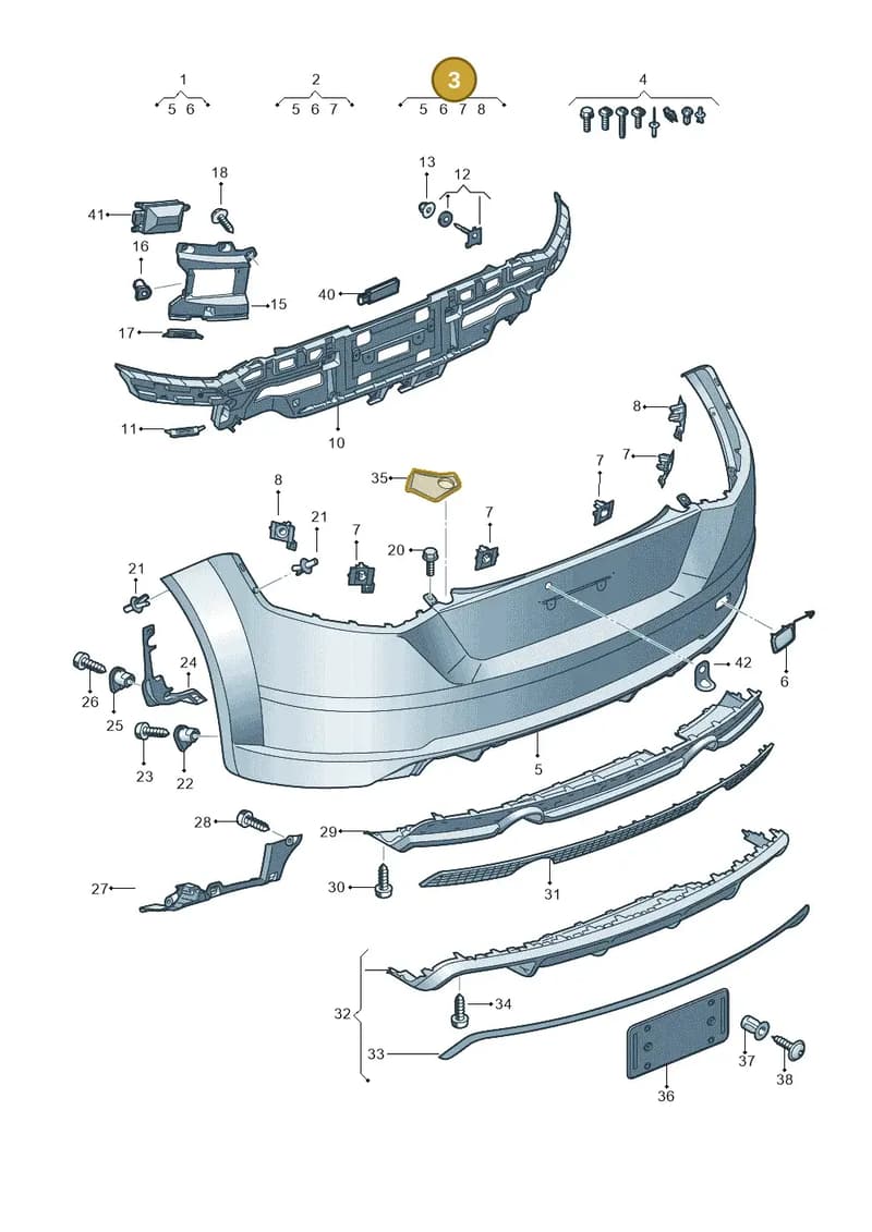 8S0807067EGRU — Audi TTS (2014-2023) diagram 850807700, position 3