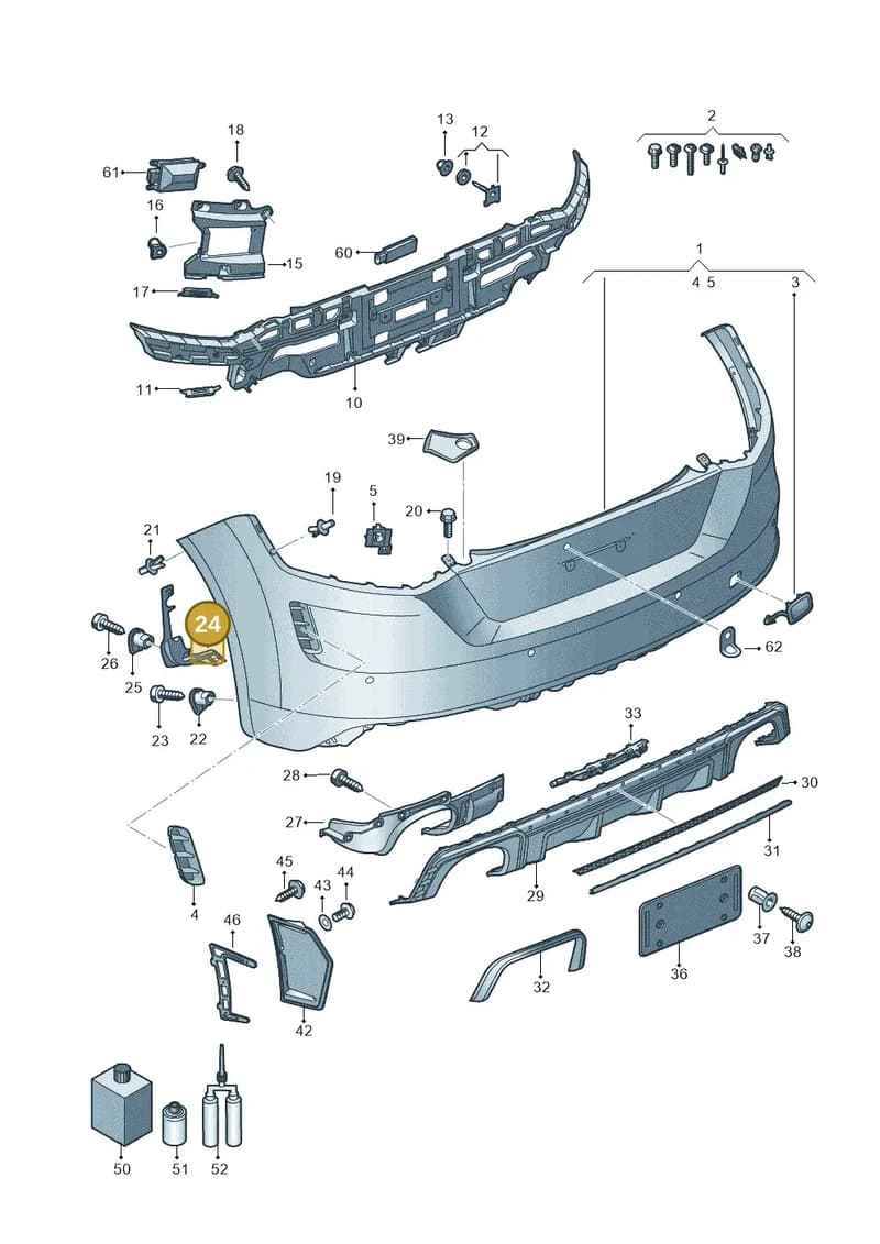 8S0807083 — Audi TT RS (2016-2023) diagram 898807070, position 24