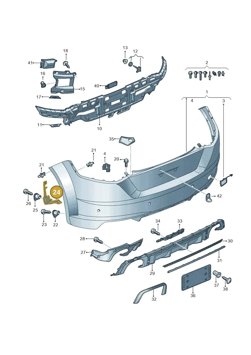 8S0807083 — Audi TT RS (2016-2023) diagram 898807600, position 24
