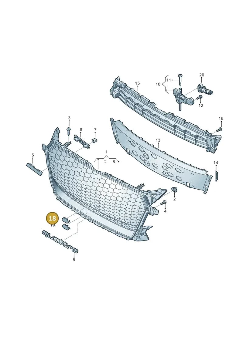8S08071559B9 — Audi TT RS (2016-2023) diagram 898853400, position 18