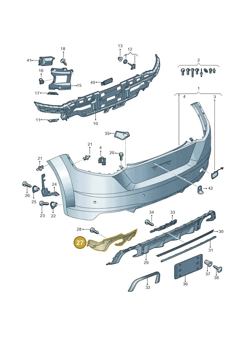 8S0807363B — Audi TT RS (2016-2023) diagram 898807600, position 27