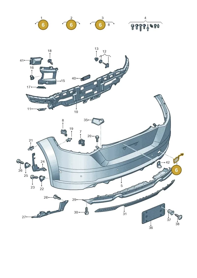 8S0807441AGRU — Audi TTS (2014-2023) diagram 850807065, position 6