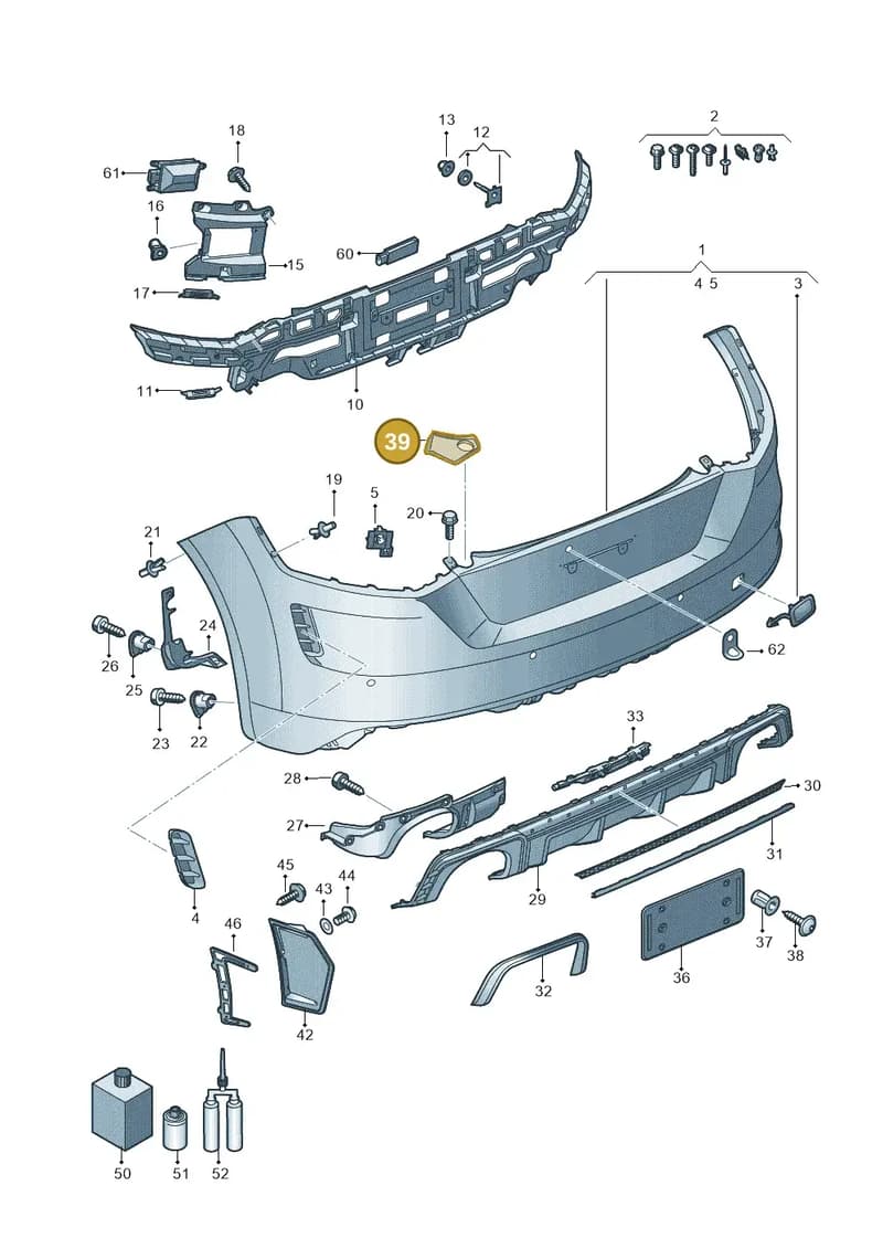 8S0807534 — Audi TT RS (2016-2023) diagram 898807070, position 39