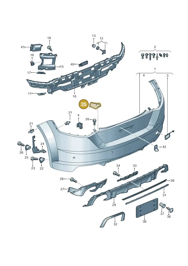 8S0807534 — Audi TT RS (2016-2023) diagram 898807600, position 35