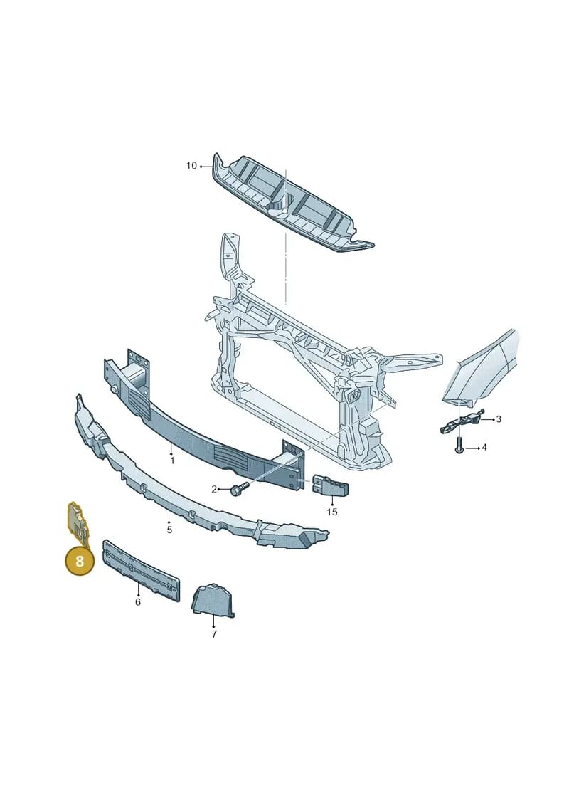 8S0807574B — Audi TTS (2014-2023) diagram 850807000, position 8