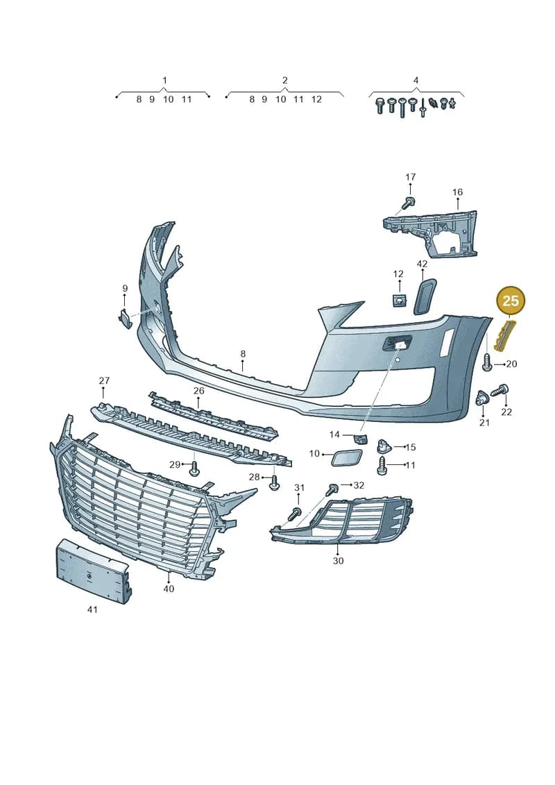 8S0807739 — Audi TTS (2014-2023) diagram 850807150, position 25