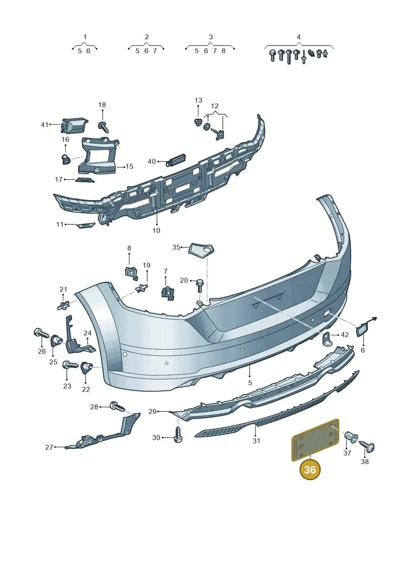 8S0807845 — Audi TTS (2014-2023) diagram 850807065, position 36