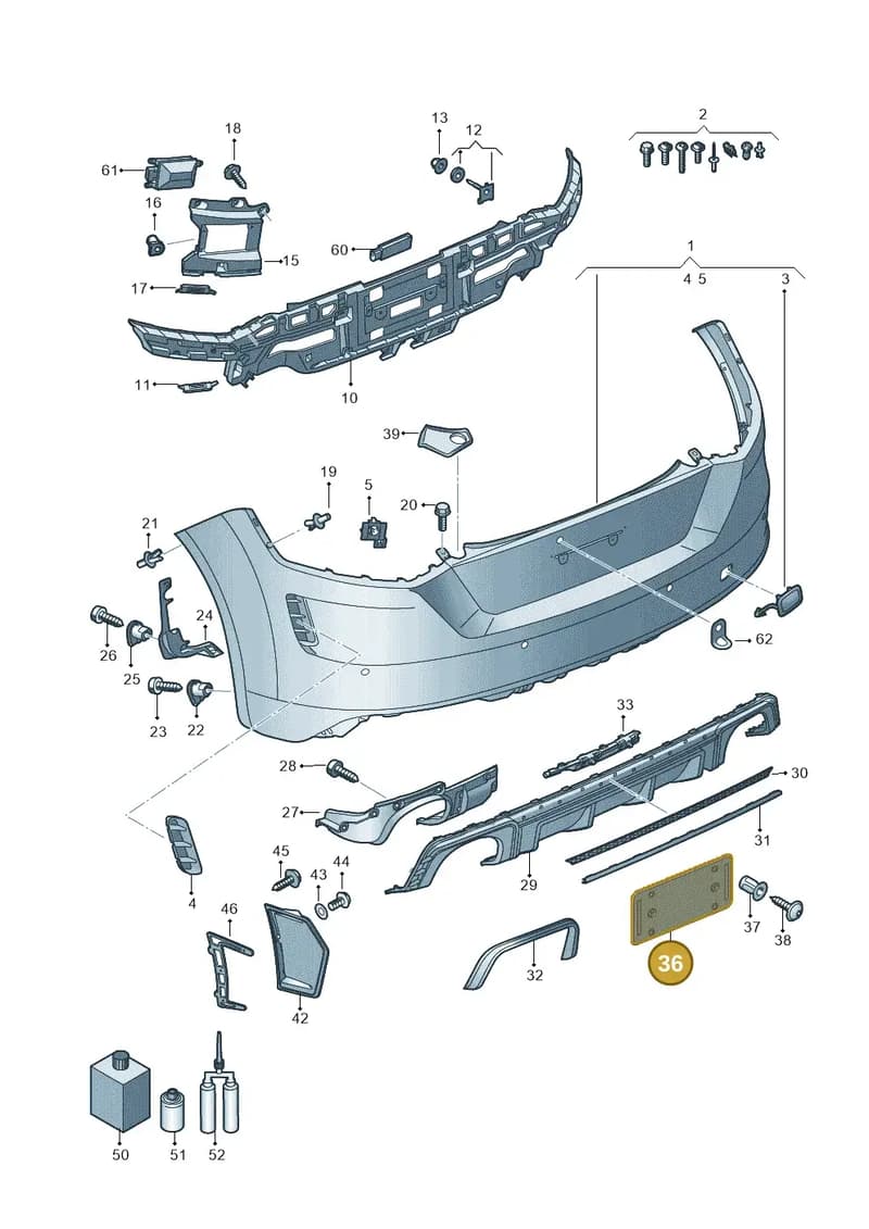 8S0807845 — Audi TT RS (2016-2023) diagram 898807070, position 36