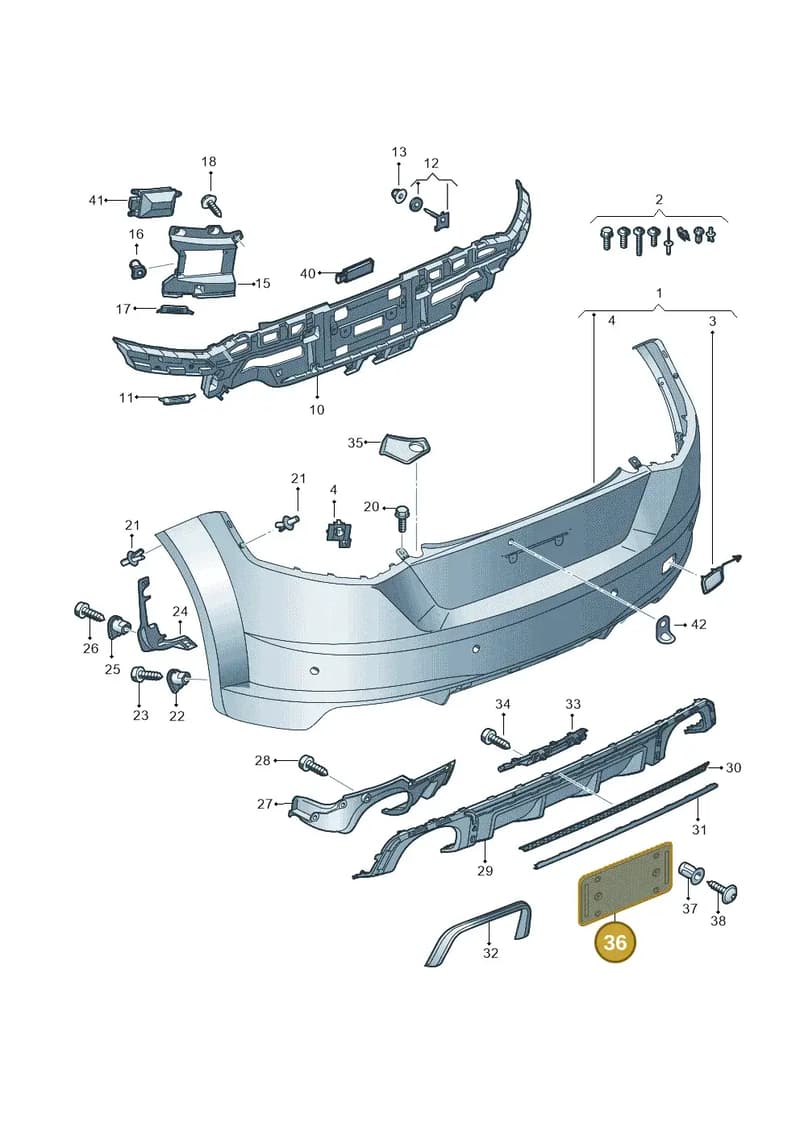 8S0807845 — Audi TT RS (2016-2023) diagram 898807600, position 36