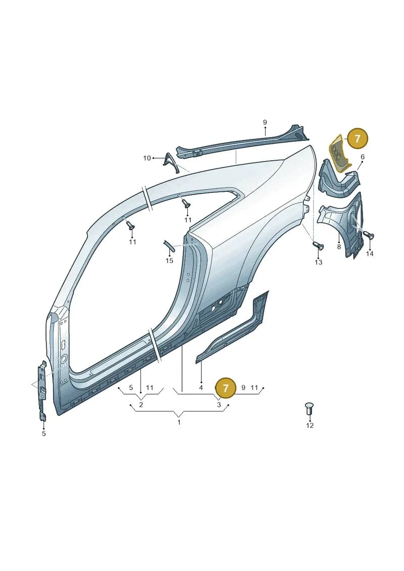 8S0810117A — Audi TT RS (2016-2023) diagram 850809500, position 7