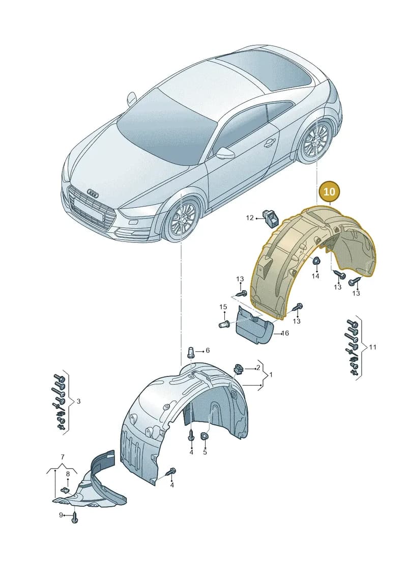 8S0810172B — Audi TTS (2014-2023) diagram 850821500, position 10