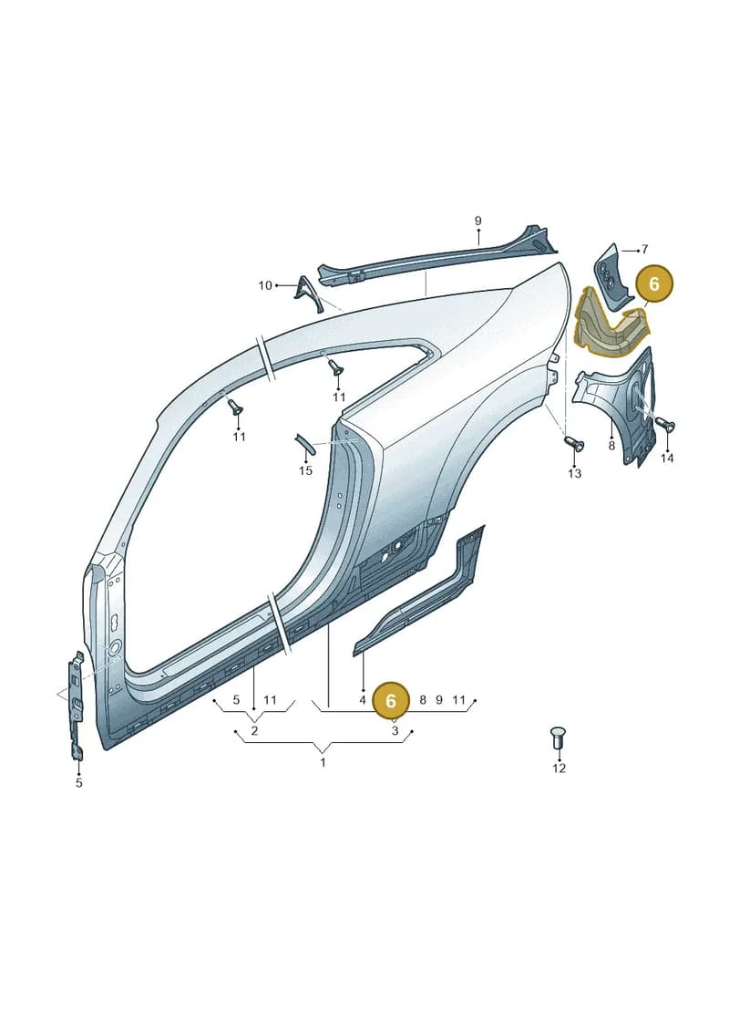 8S0810258A — Audi TT RS (2016-2023) diagram 850809500, position 6