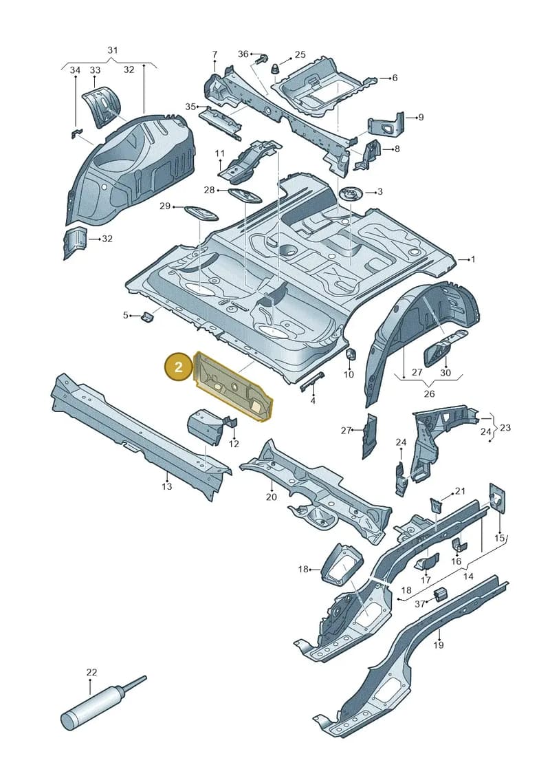 8S0813147 — Audi TT RS (2016-2023) diagram 850803100, position 2