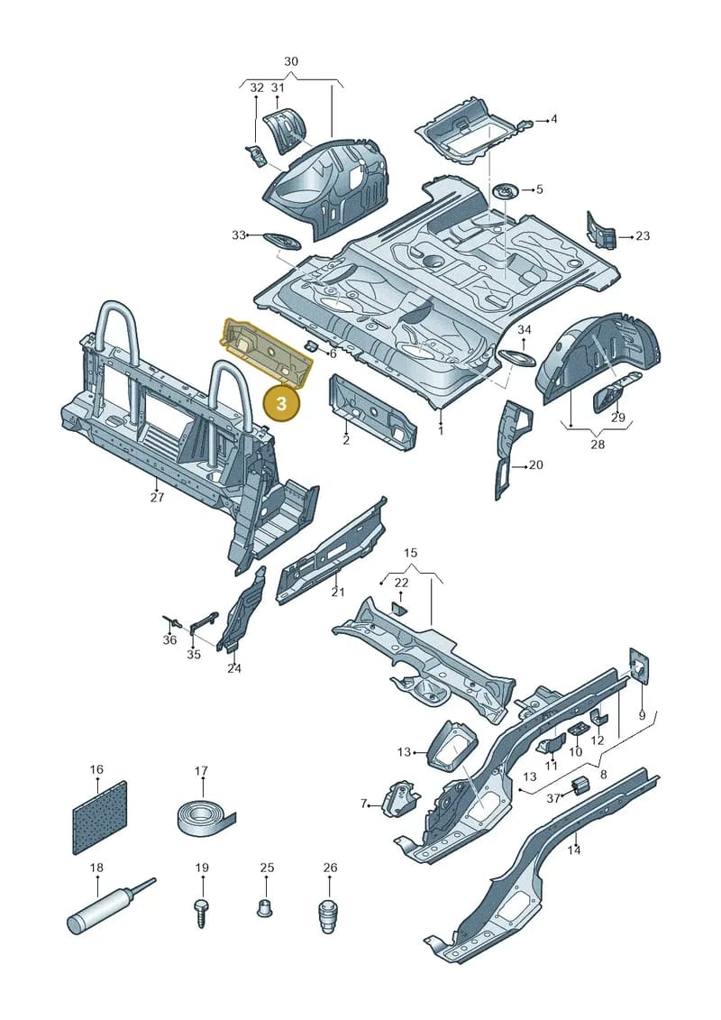 8S0813148 — Audi TT RS (2016-2023) diagram 850803110, position 3