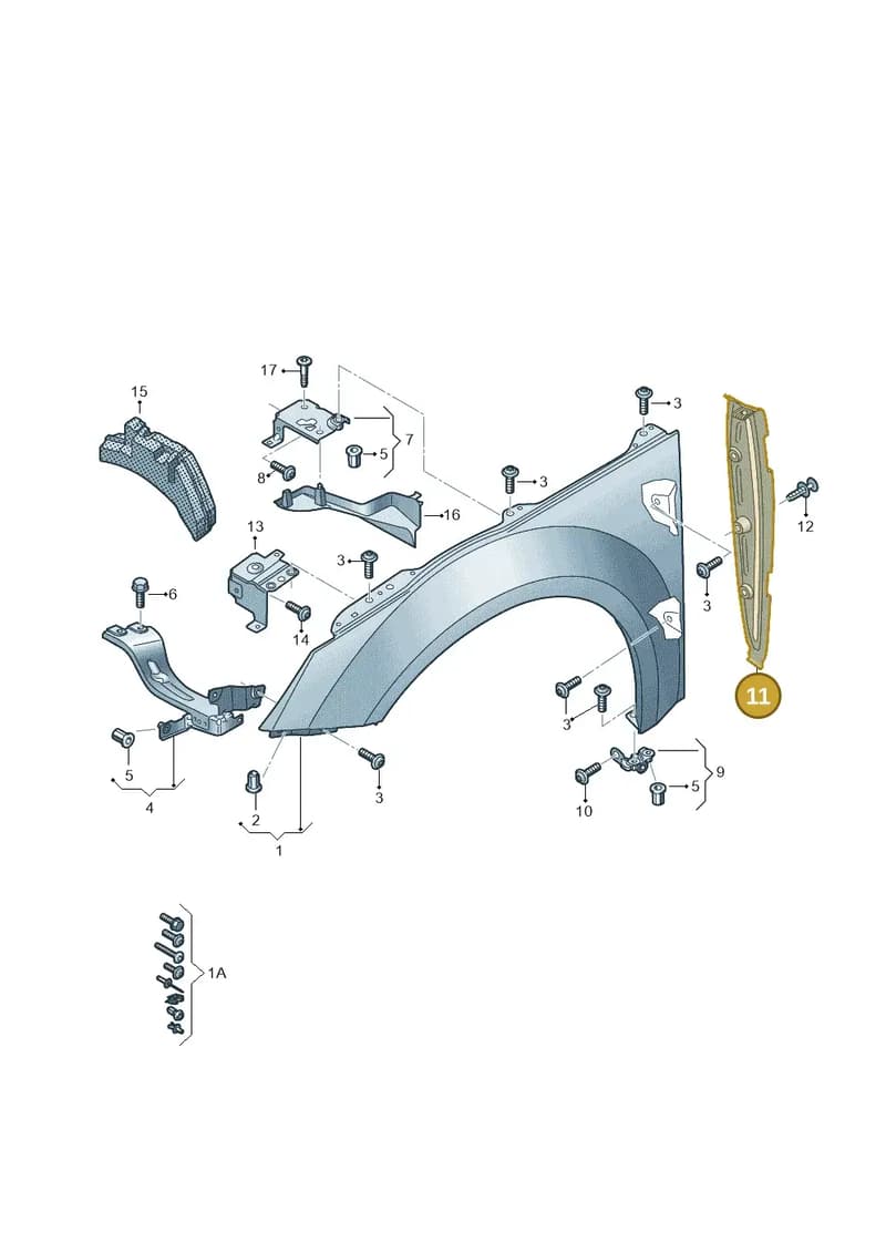 8S0821111A — Audi TT RS (2016-2023) diagram 850821000, position 11