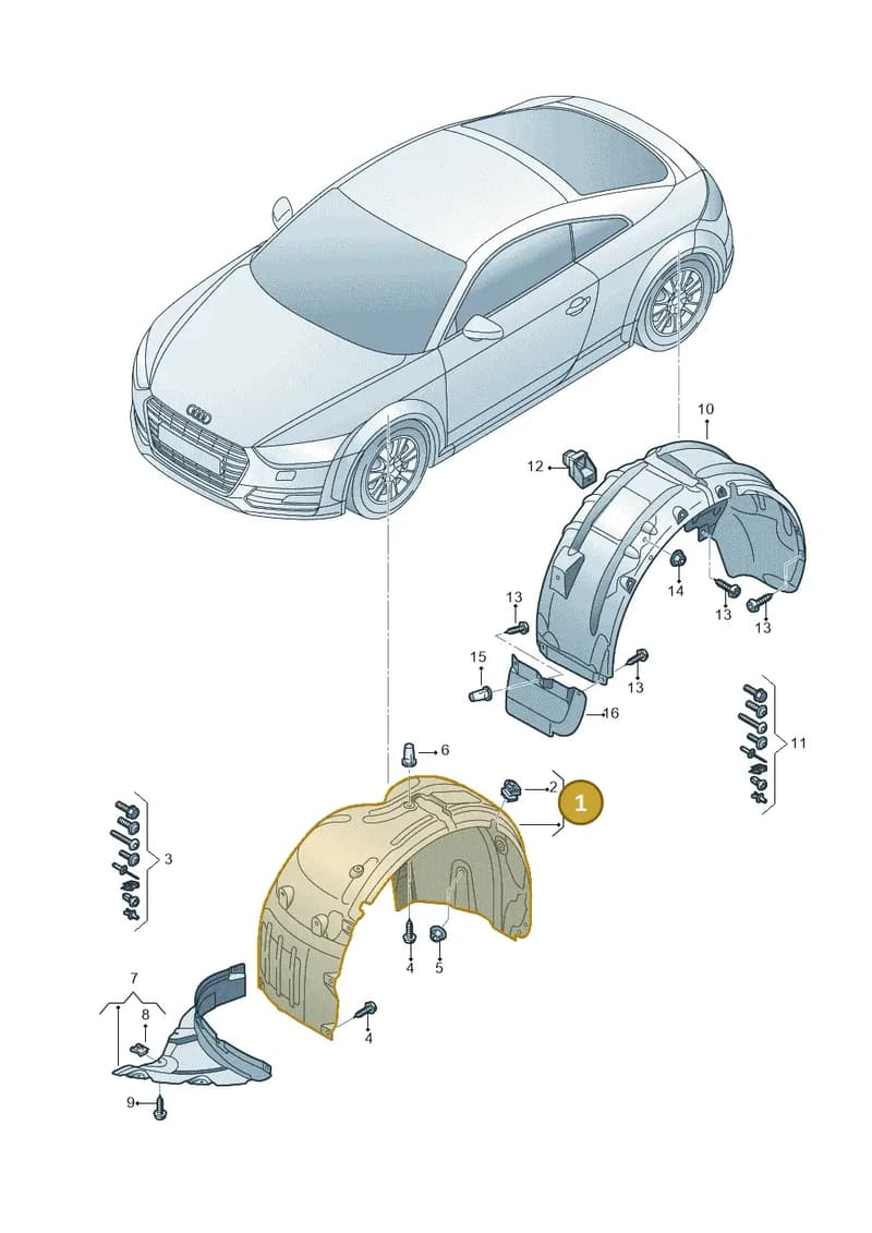 8S0821171B — Audi TTS (2014-2023) diagram 850821500, position 1
