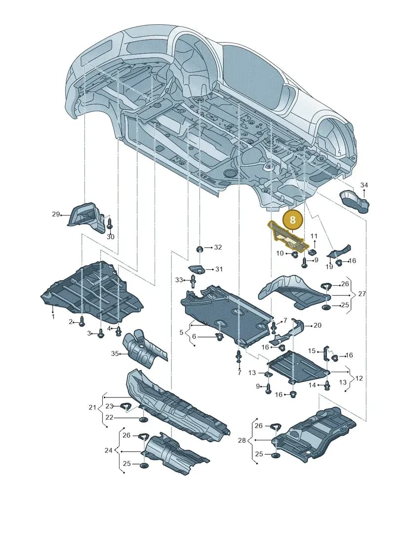 8S0825213A — Audi TTS (2014-2023) diagram 850825000, position 8