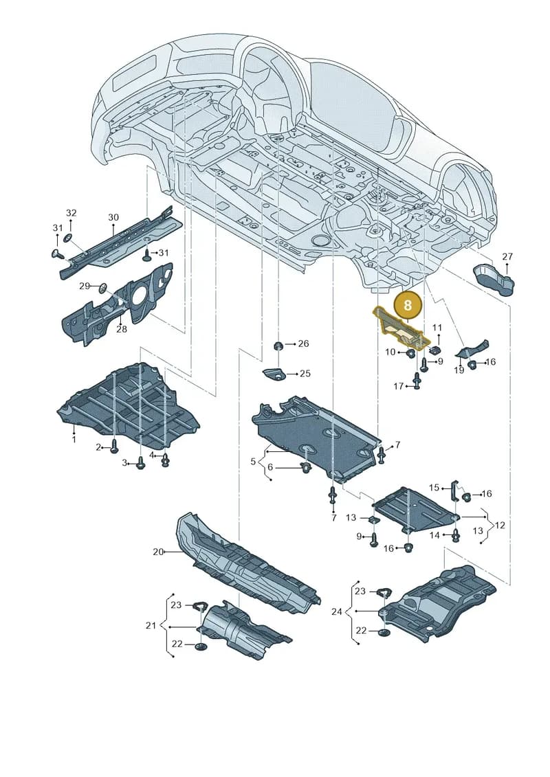 8S0825213A — Audi TT RS (2016-2023) diagram 898825000, position 8