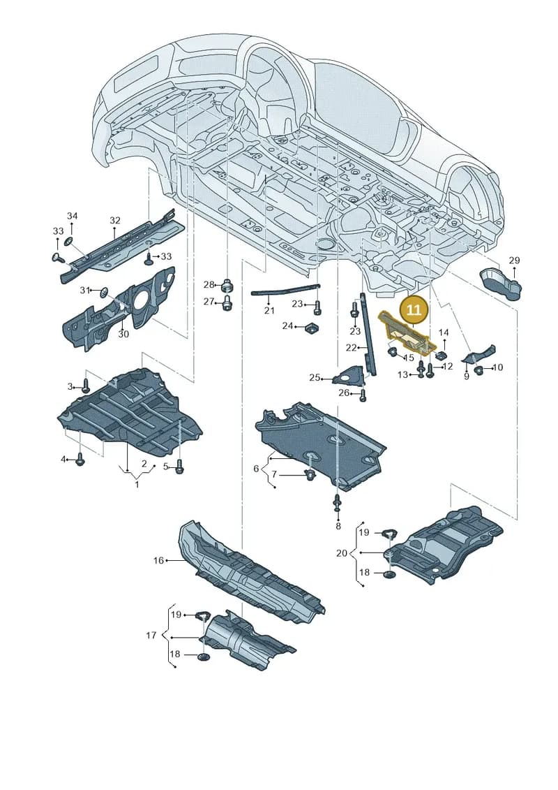 8S0825214 — Audi TT RS (2016-2023) diagram 898825100, position 11