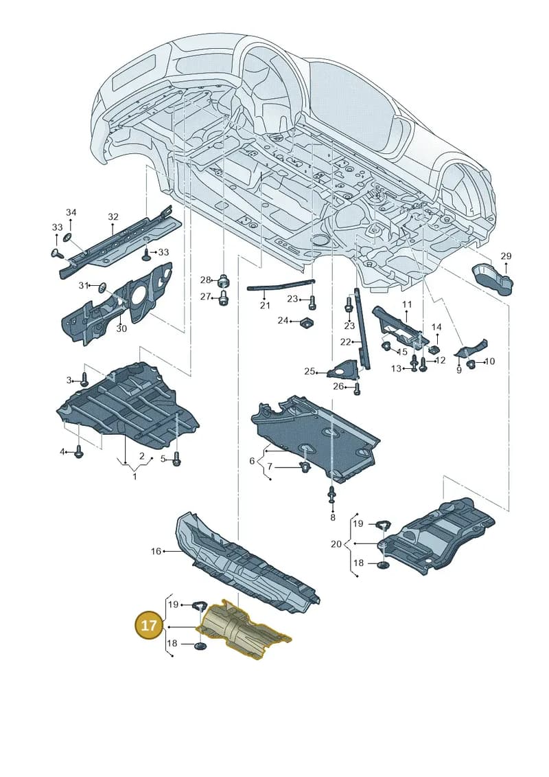 8S0825613E — Audi TT RS (2016-2023) diagram 898825100, position 17