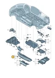 8S0825661C Audi Heat Shield for Tunnel