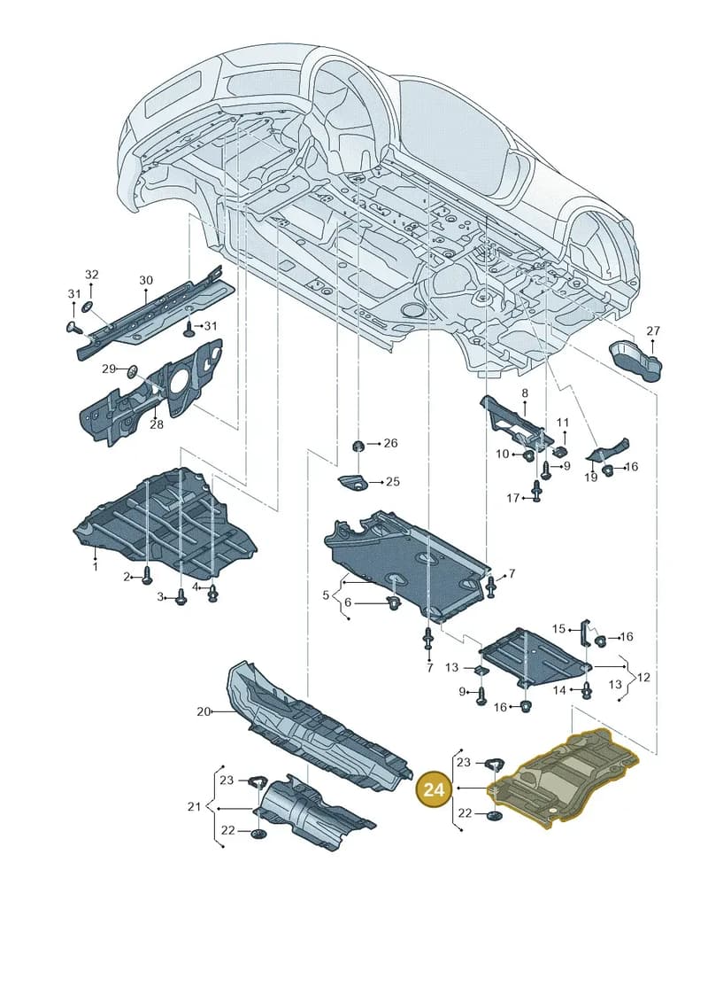 8S0825701 — Audi TT RS (2016-2023) diagram 898825000, position 24