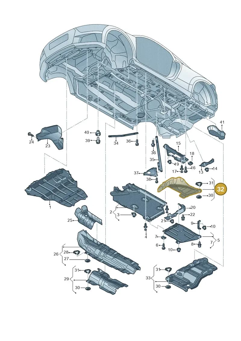 8S0825729 — Audi TTS (2014-2023) diagram 850825100, position 32