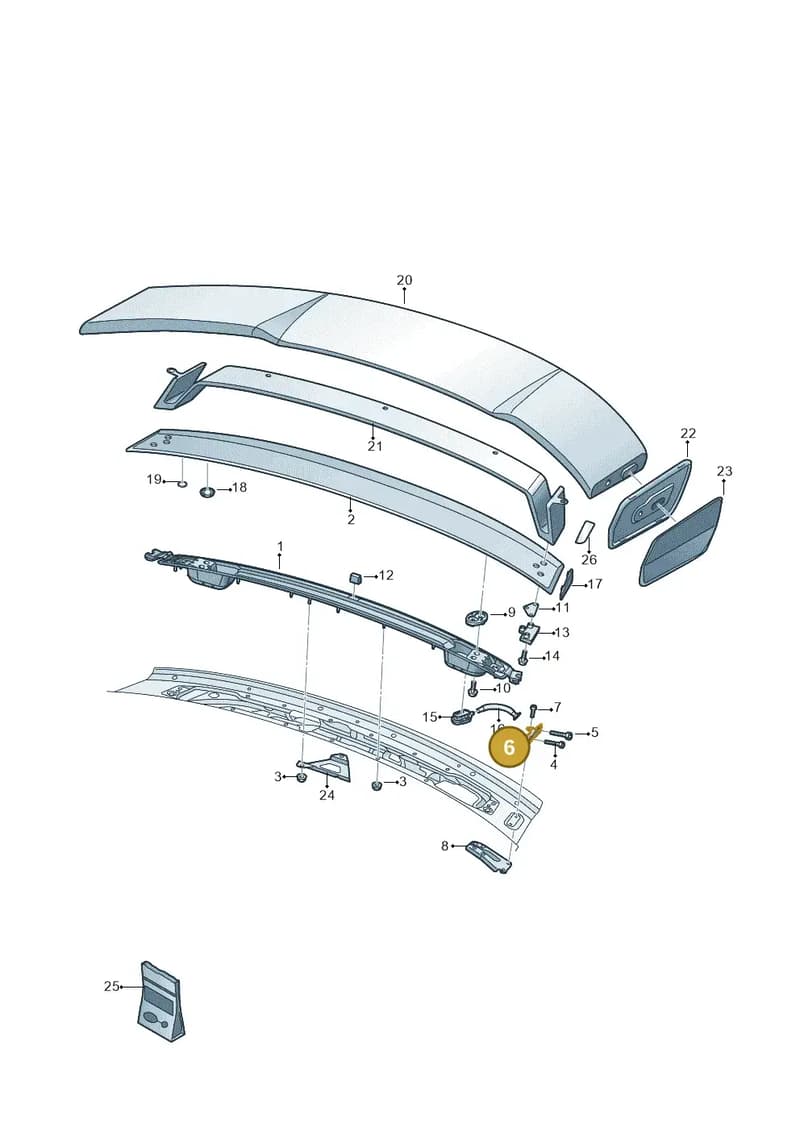 8S0827394 — Audi TT RS (2016-2023) diagram 898827700, position 6