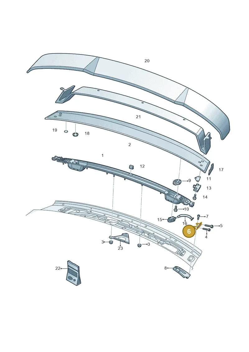 8S0827394 — Audi TT RS (2016-2023) diagram 898827600, position 6