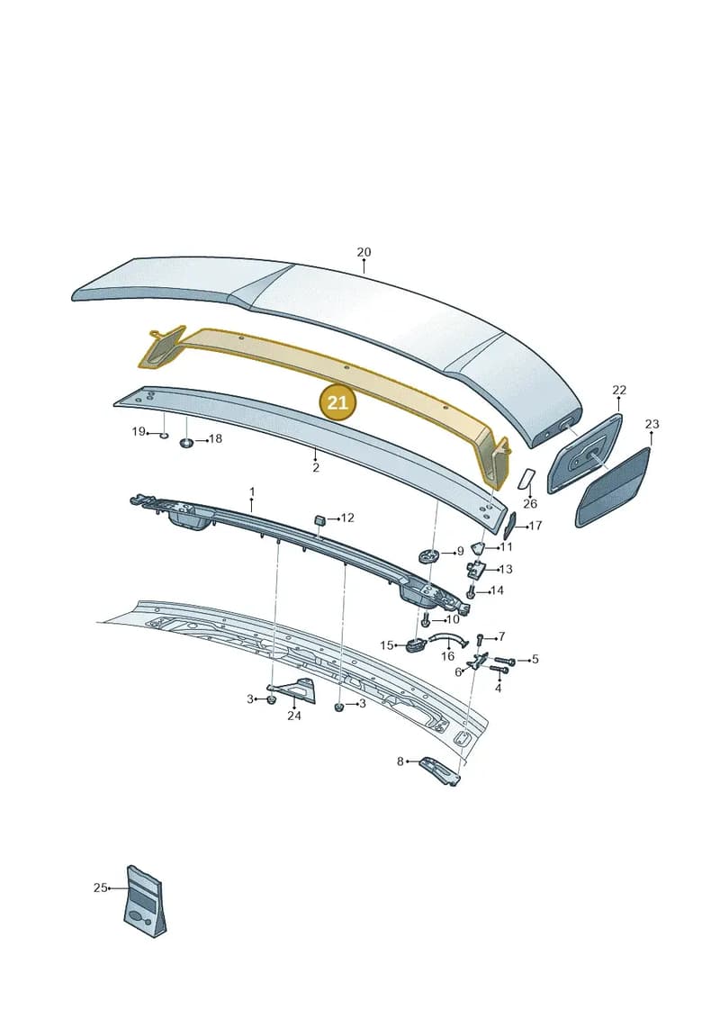 8S0827487GRU — Audi TT RS (2016-2023) diagram 898827700, position 21