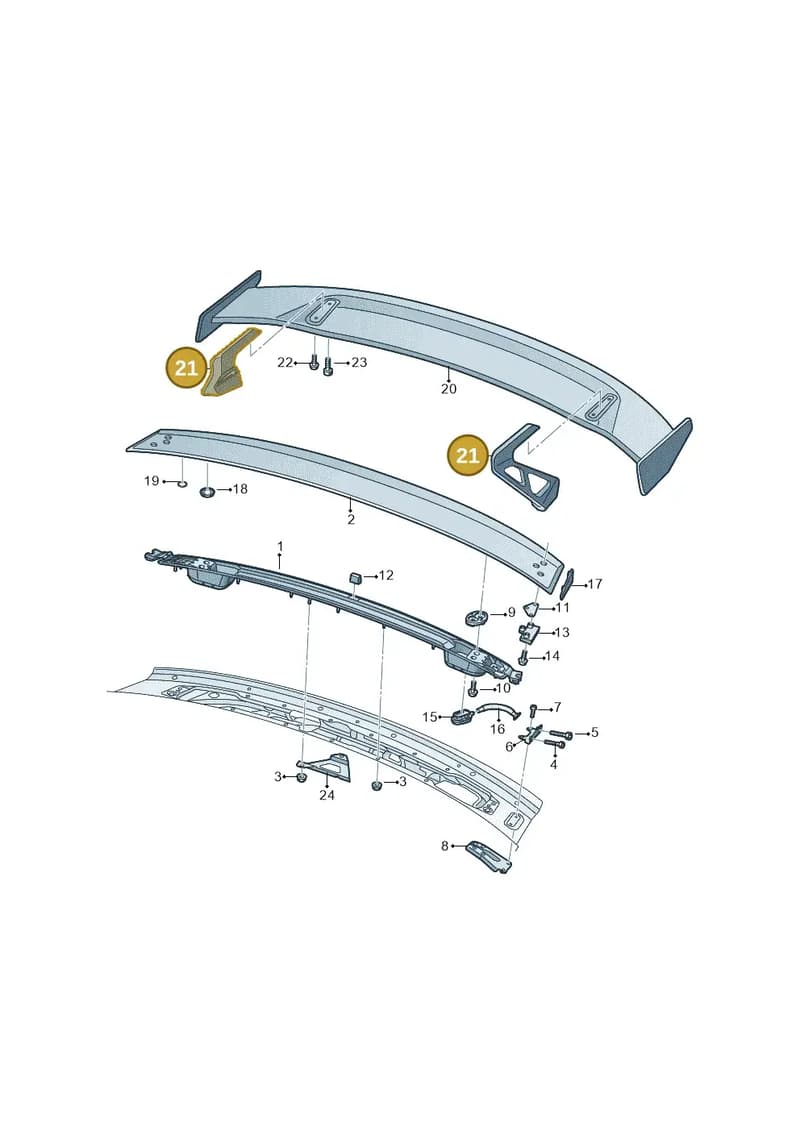 8S0827658 — Audi TT RS (2016-2023) diagram 898827080, position 21