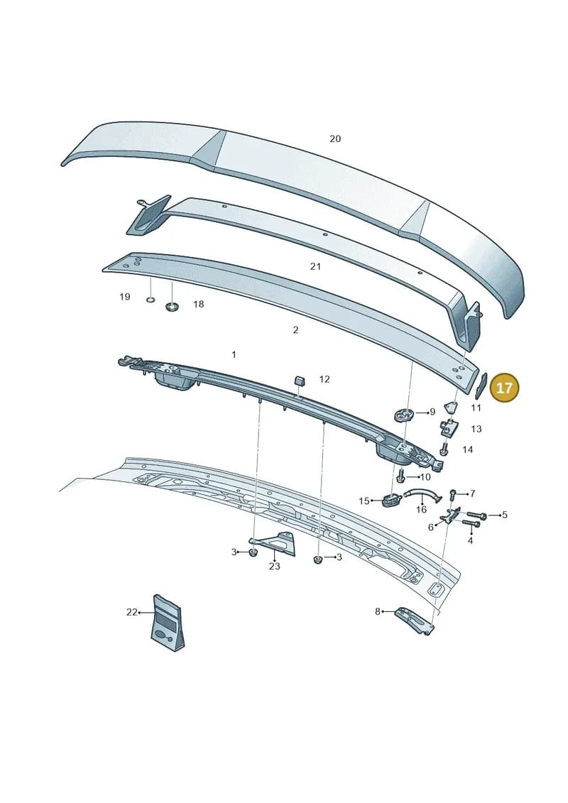 8S0827713A — Audi TT RS (2016-2023) diagram 898827600, position 17
