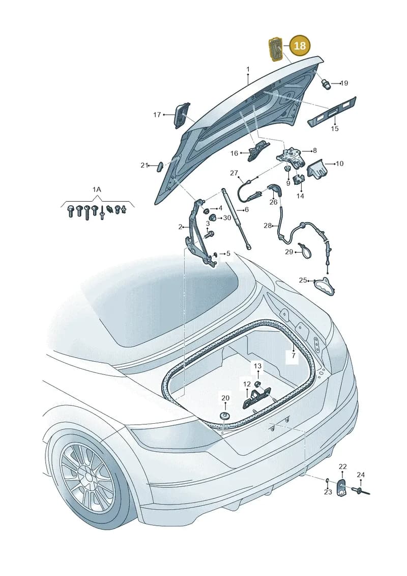 8S0827714 — Audi TT RS (2016-2023) diagram 850827100, position 18