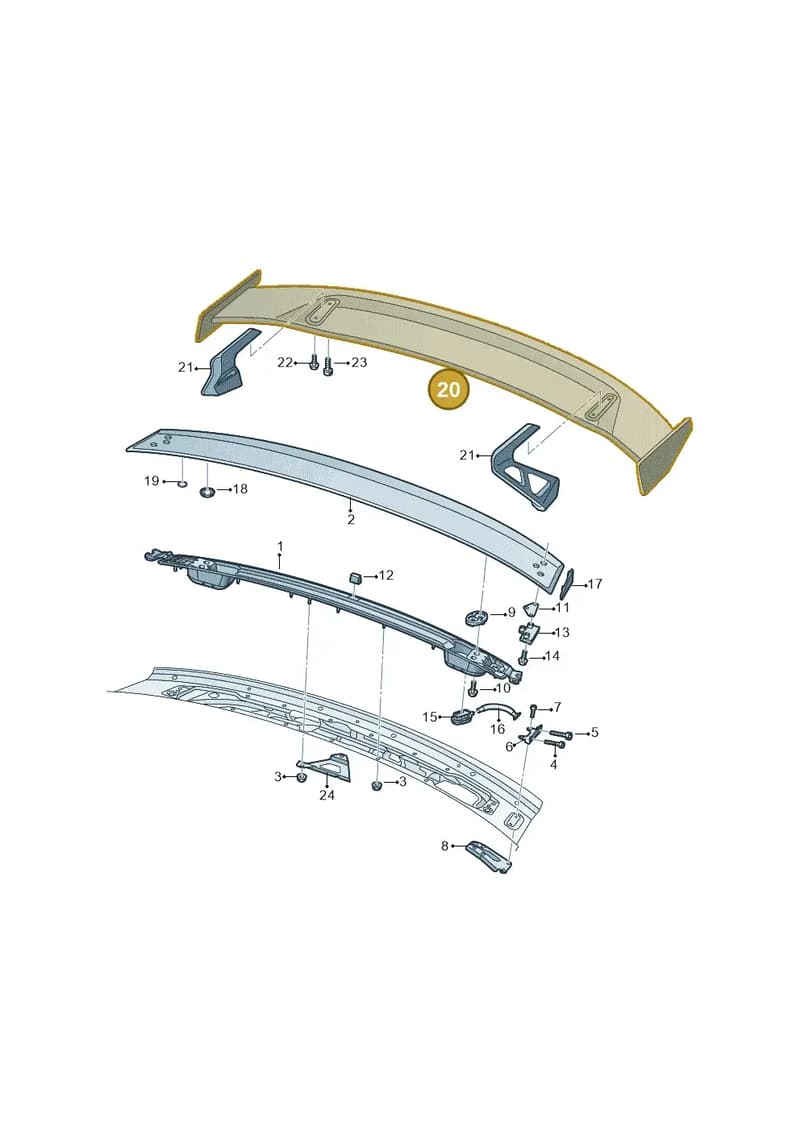 8S0827767 — Audi TT RS (2016-2023) diagram 898827080, position 20