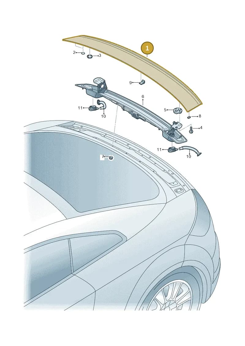 8S0827934C — Audi TTS (2014-2023) diagram 850827051, position 1