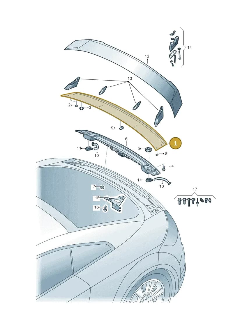 8S0827934C — Audi TTS (2014-2023) diagram 850827500, position 1
