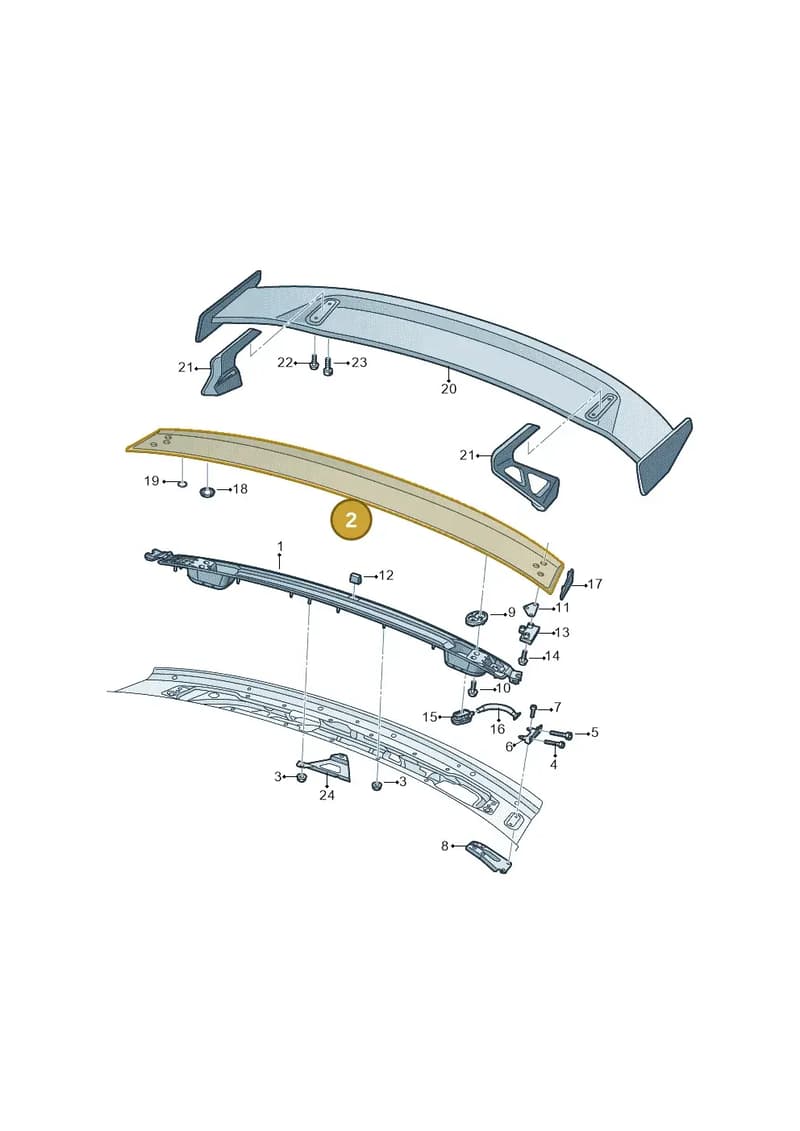 8S0827934E — Audi TT RS (2016-2023) diagram 898827080, position 2