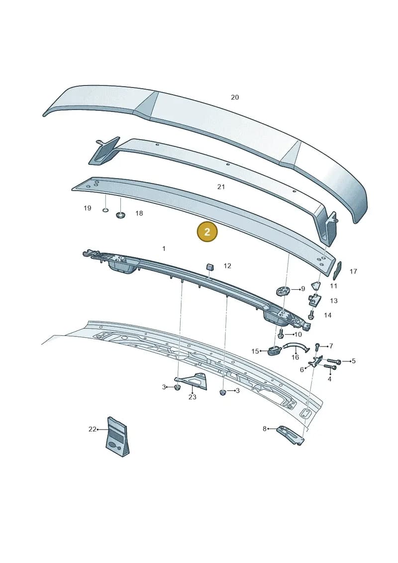 8S0827934E — Audi TT RS (2016-2023) diagram 898827600, position 2