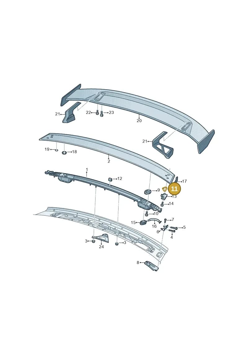 8S0827965 — Audi TT RS (2016-2023) diagram 898827080, position 11