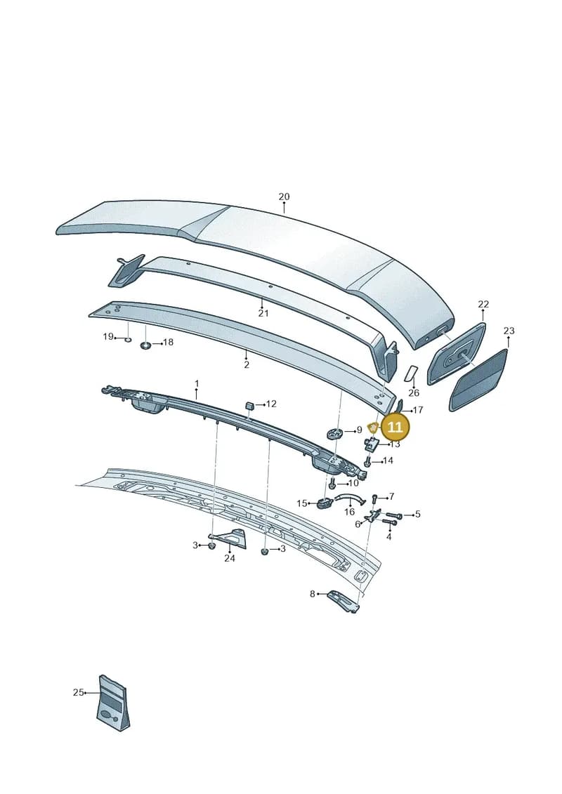 8S0827965 — Audi TT RS (2016-2023) diagram 898827700, position 11