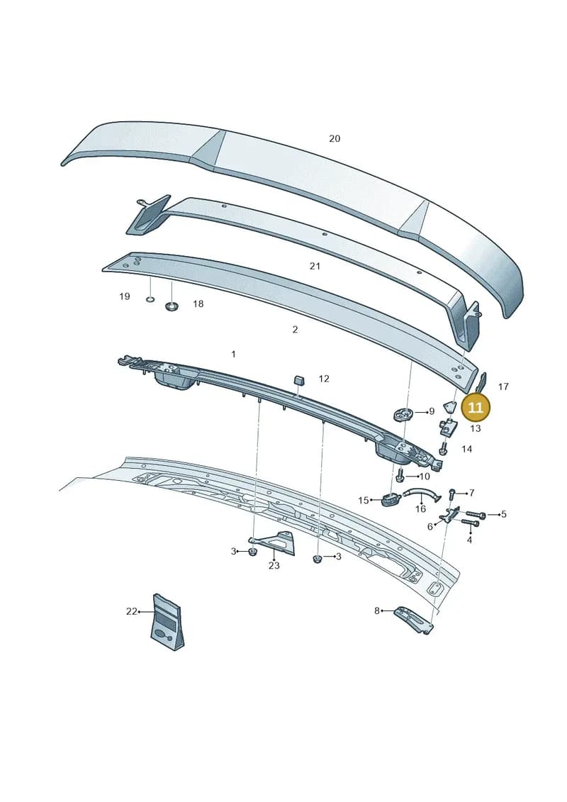 8S0827965 — Audi TT RS (2016-2023) diagram 898827600, position 11