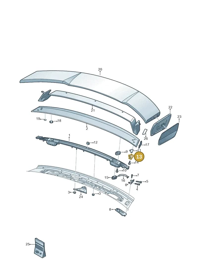 8S0827989 — Audi TT RS (2016-2023) diagram 898827700, position 13