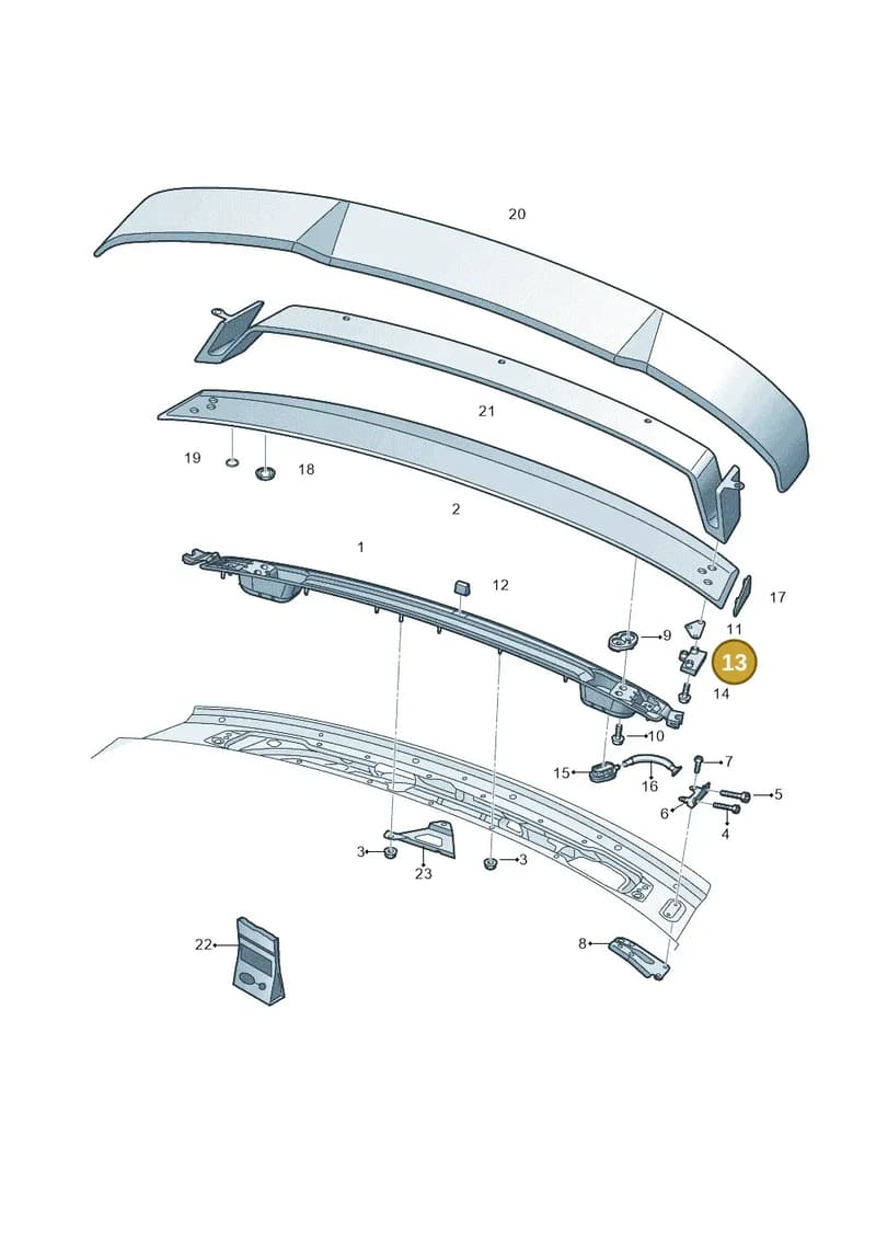 8S0827989 — Audi TT RS (2016-2023) diagram 898827600, position 13