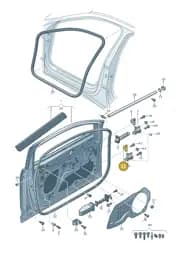 8S0833405B Audi Door Hinge HalfUpper Part