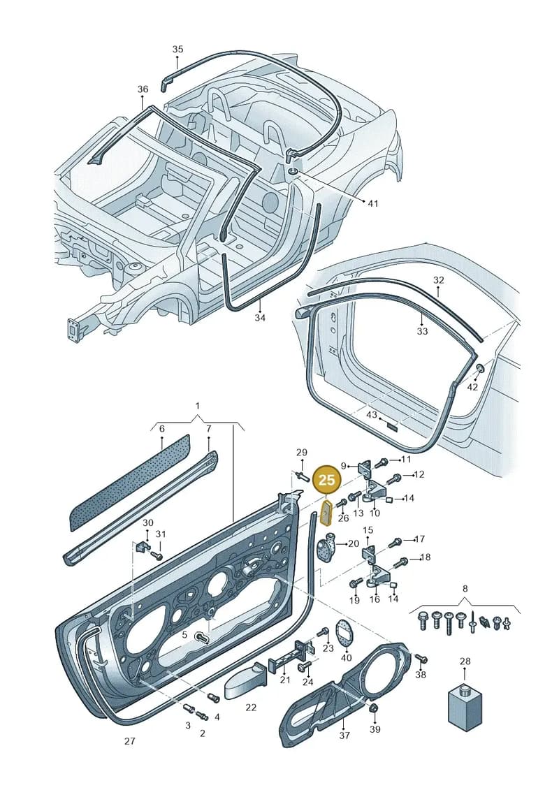 8S0837112 — Audi TT RS (2016-2023) diagram 850831100, position 25