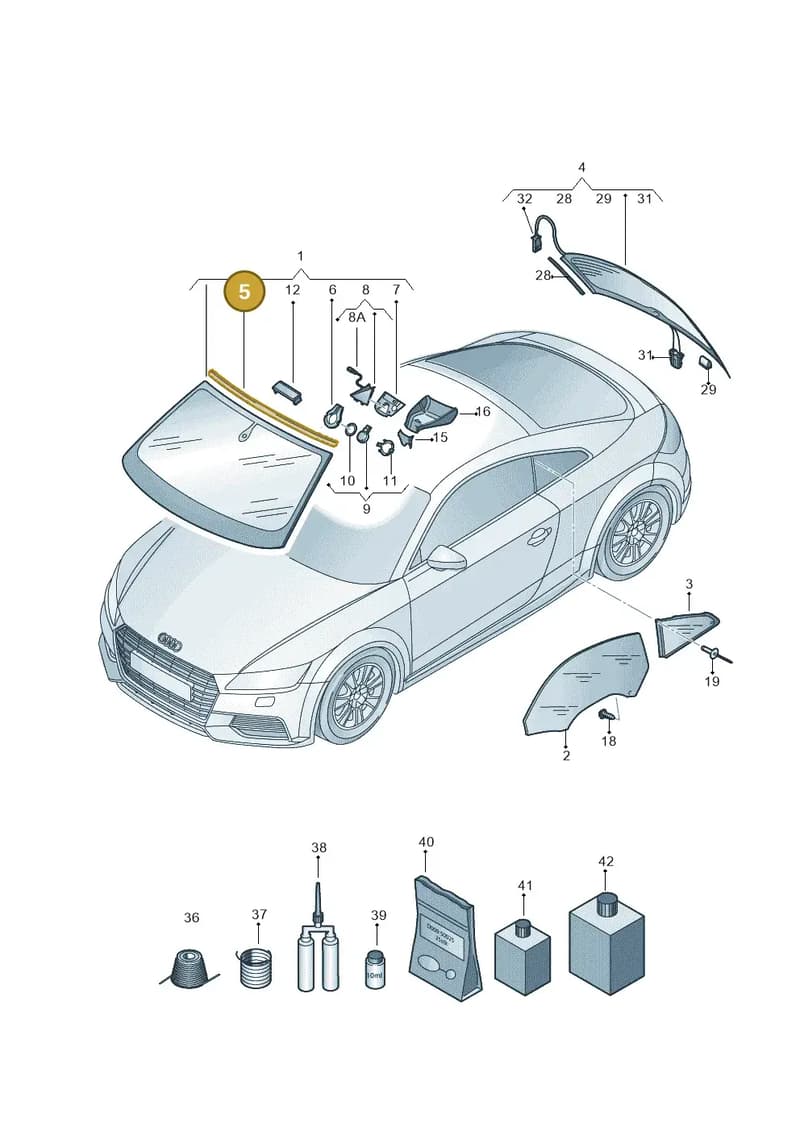 8S0853306 — Audi TT RS (2016-2023) diagram 850845000, position 5