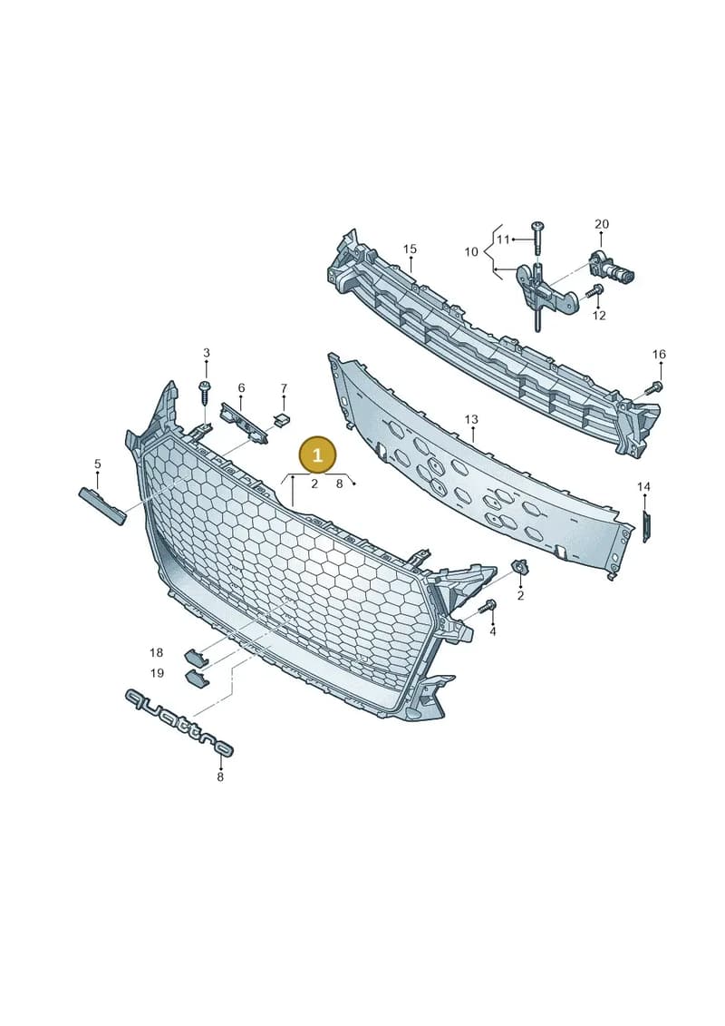 8S0853651KT94 — Audi TT RS (2016-2023) diagram 898853400, position 1