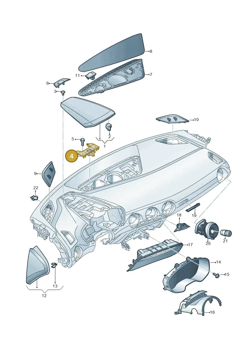 8S0857056A — Audi TT RS (2016-2023) diagram 850857150, position 4